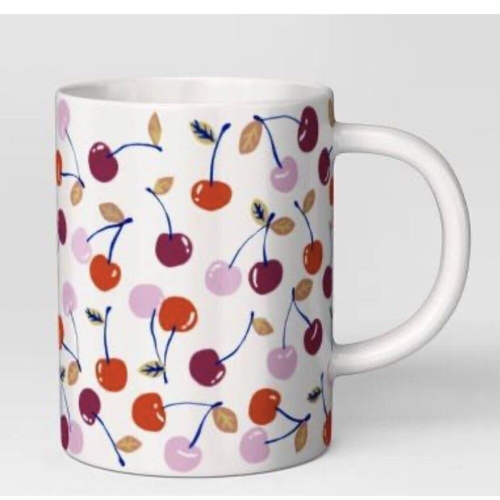 LOT OF 2 🍒Target Room Essentials 🍒 Cherries Coffee Mug 🍒 NEW!! - Picture 2 of 8